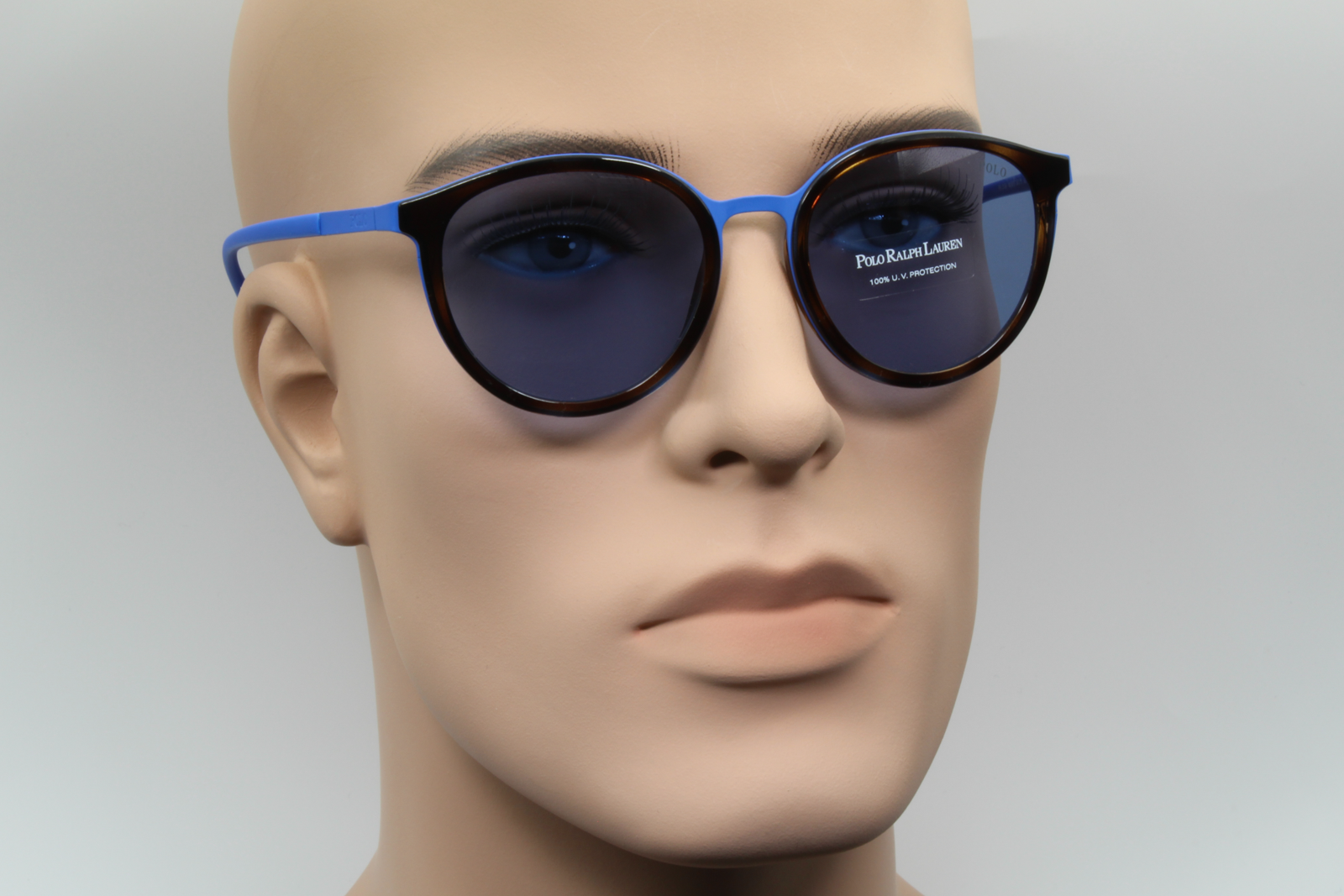 Polo Ralph Lauren PH3104 9318/72 Unisex Full Rim Sunglasses Matte Royal Blue/Light Blue & Havana 50mm