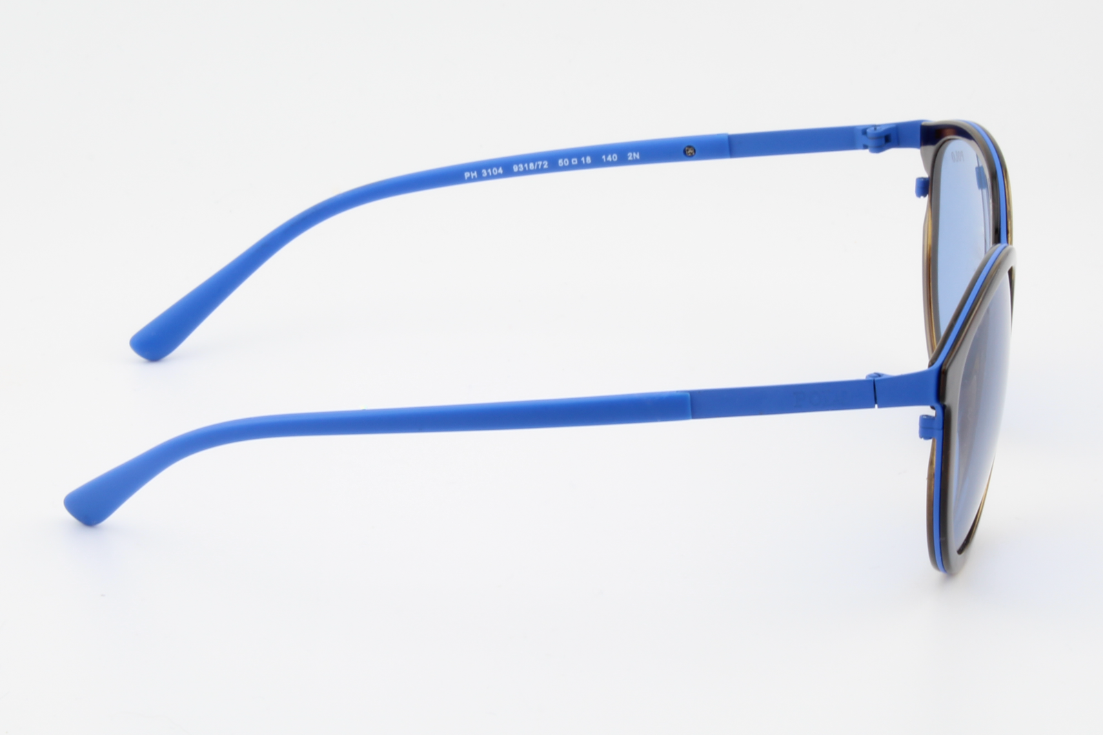 Polo Ralph Lauren PH3104 9318/72 Unisex Full Rim Sunglasses Matte Royal Blue/Light Blue & Havana 50mm