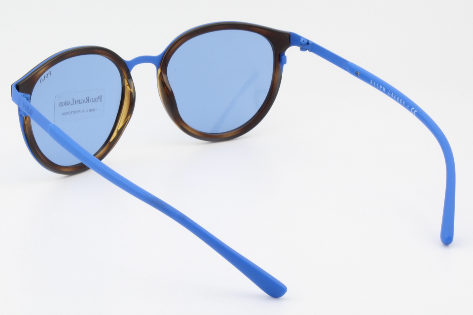 Polo Ralph Lauren PH3104 9318/72 Unisex Full Rim Sunglasses Matte Royal Blue/Light Blue & Havana 50mm