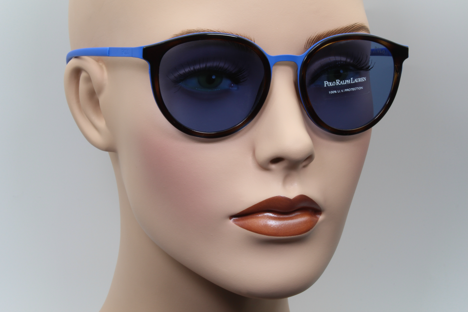 Polo Ralph Lauren PH3104 9318/72 Unisex Full Rim Sunglasses Matte Royal Blue/Light Blue & Havana 50mm