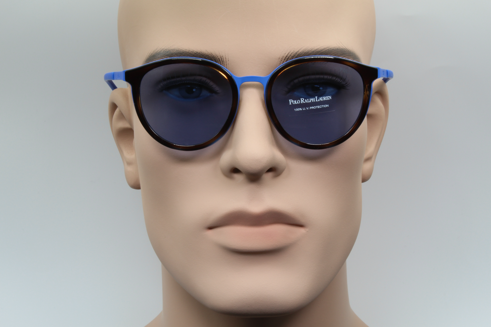 Polo Ralph Lauren PH3104 9318/72 Unisex Full Rim Sunglasses Matte Royal Blue/Light Blue & Havana 50mm