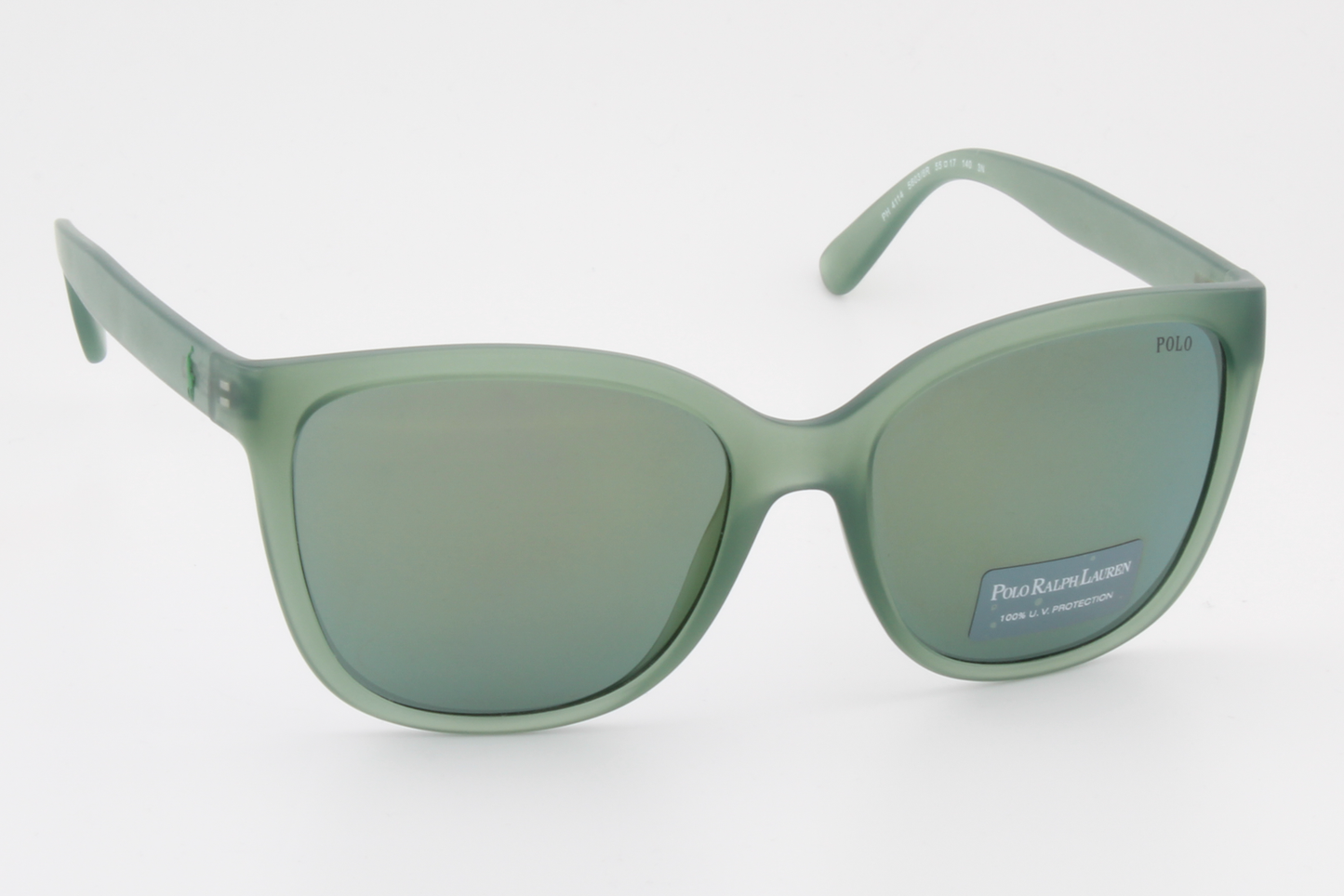 Polo Ralph Lauren PH4114 5603/6R Womens Full Rim Sunglasses Matte Green 55mm