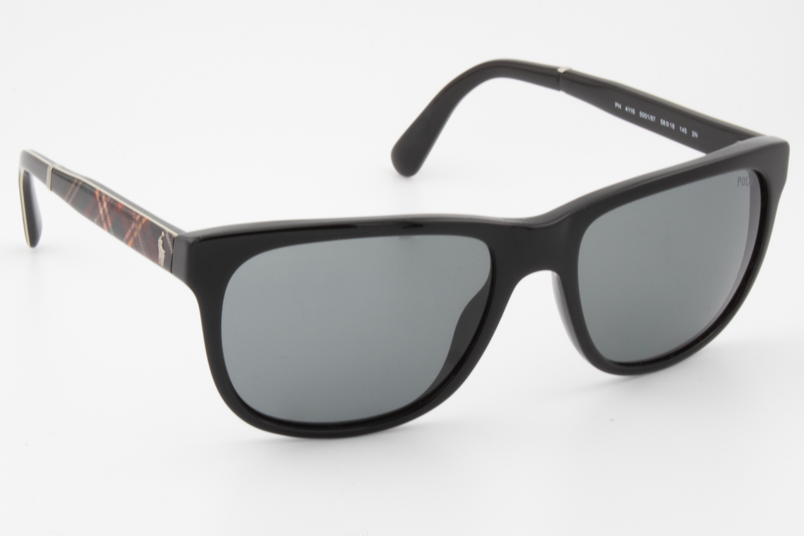 Polo Ralph Lauren PH4116 5001/87 Unisex Full Rim Sunglasses Black 58mm