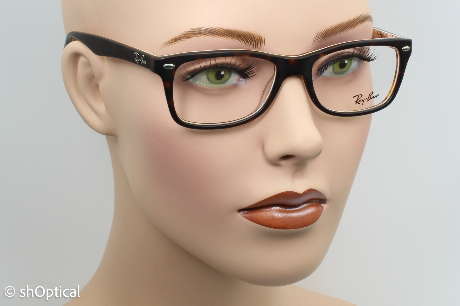 Rayban RB5228  Male Wayfarer Glasses Frame Top Matte Havana On Tex Camo 50mm