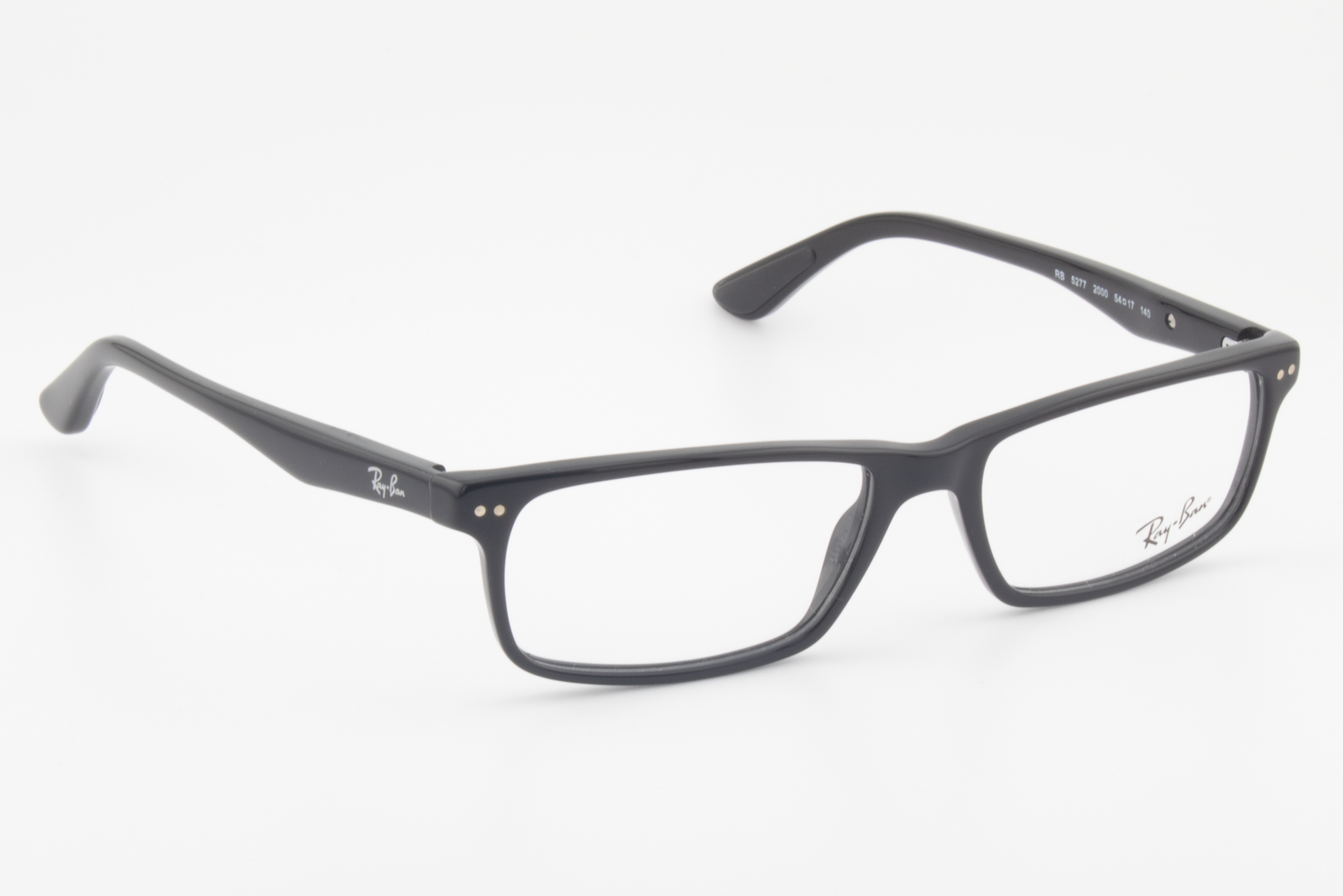 Rayban RB5277  Unisex Rectangular Glasses Frame Shiny Black 54mm