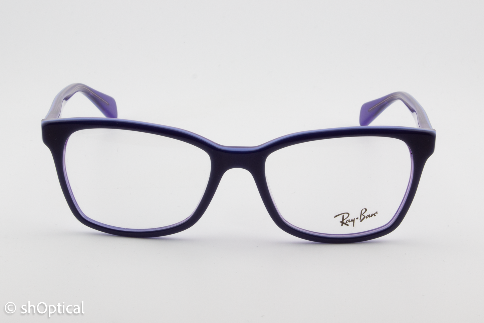 Rayban RB5362  Unisex Square Glasses Frame Blue with Light Blue and Transparent Violet 52mm