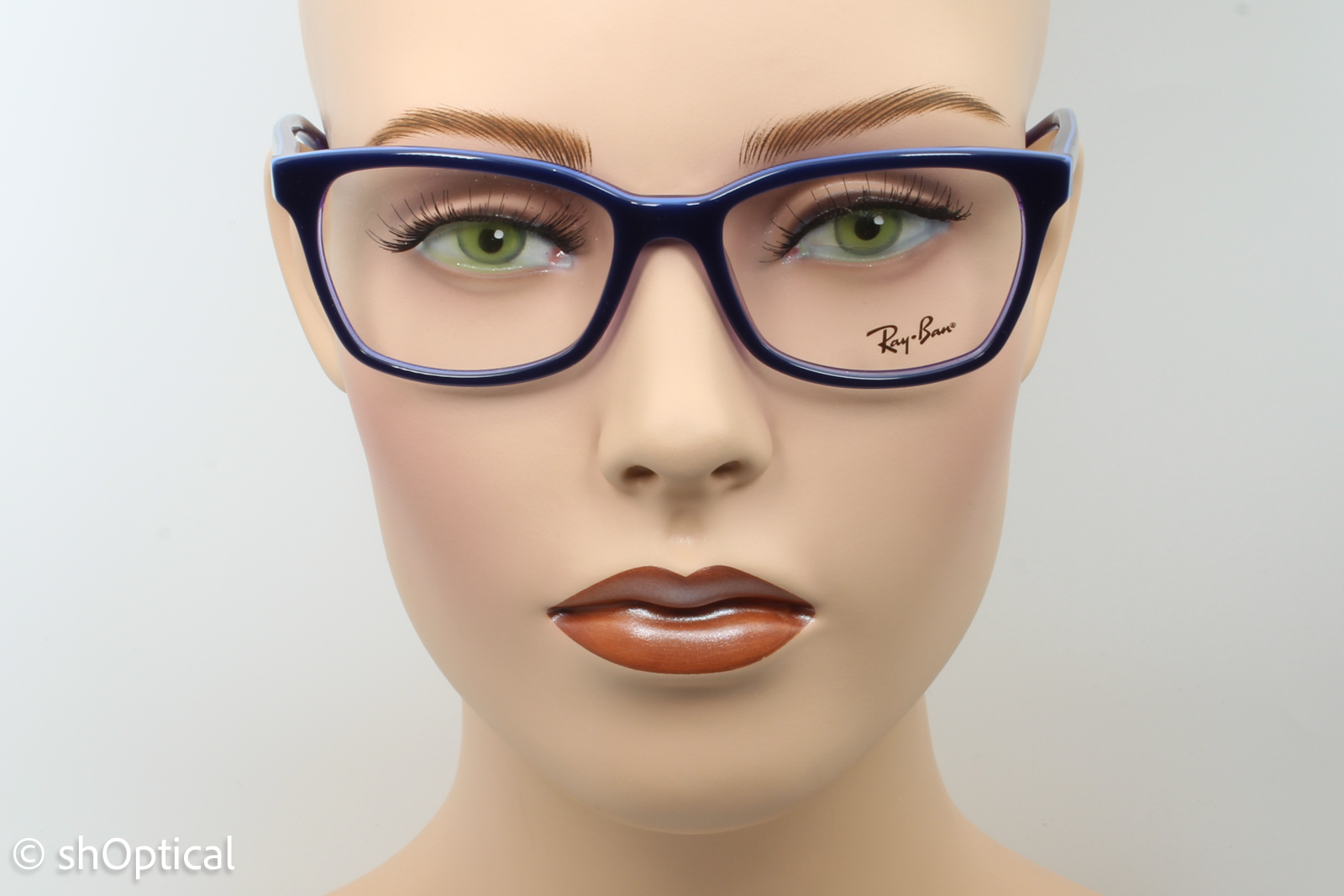 Rayban RB5362  Unisex Square Glasses Frame Blue with Light Blue and Transparent Violet 52mm