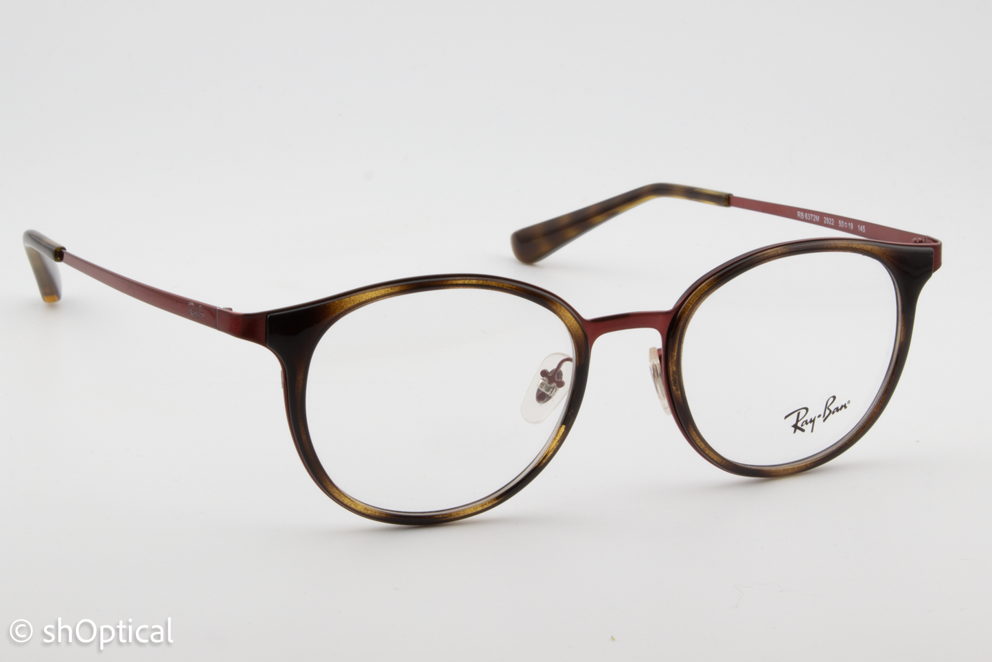 Rayban RB6372M  Female Oval Glasses Frame Havana/Bordeaux 50mm