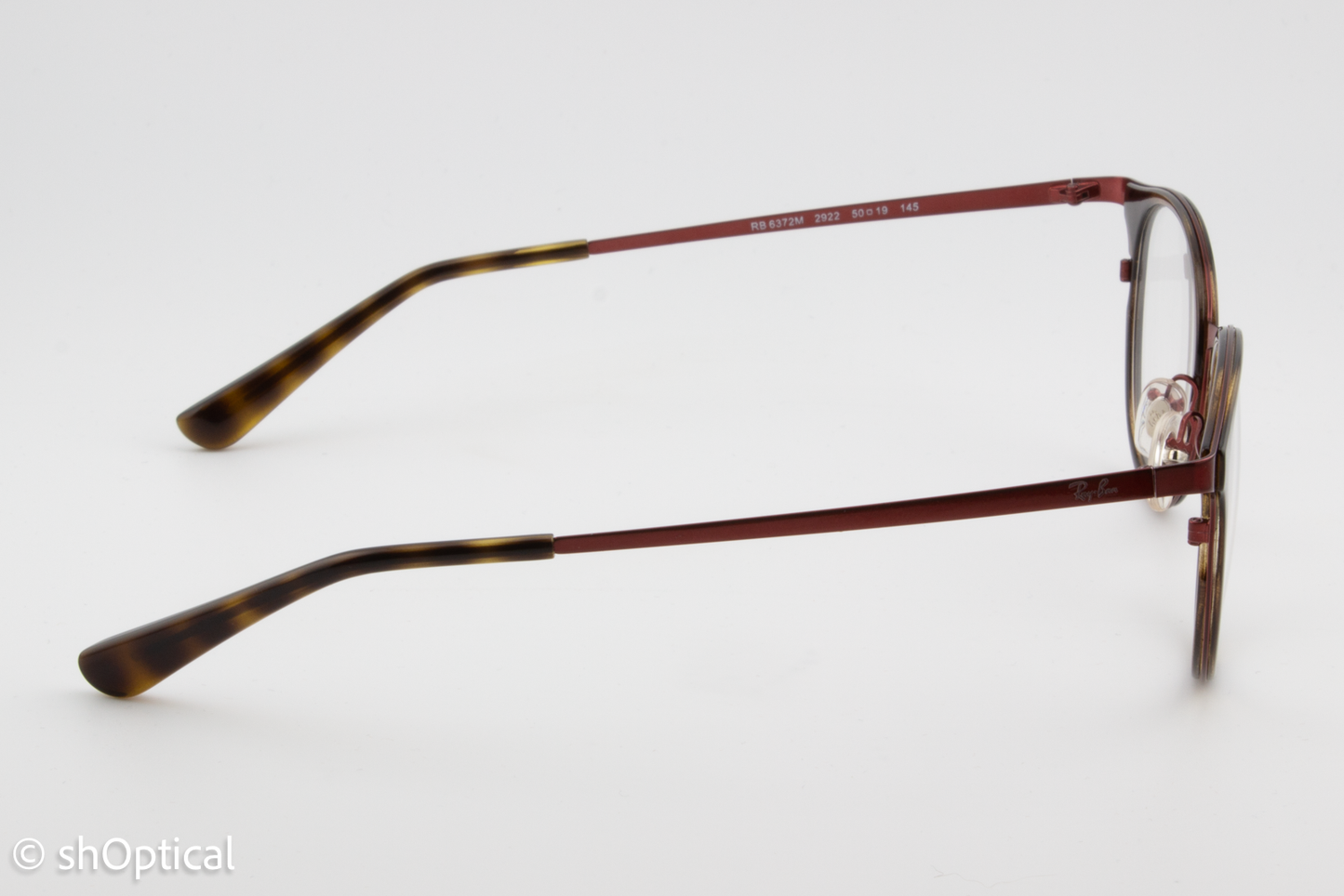 Rayban RB6372M  Female Oval Glasses Frame Havana/Bordeaux 50mm
