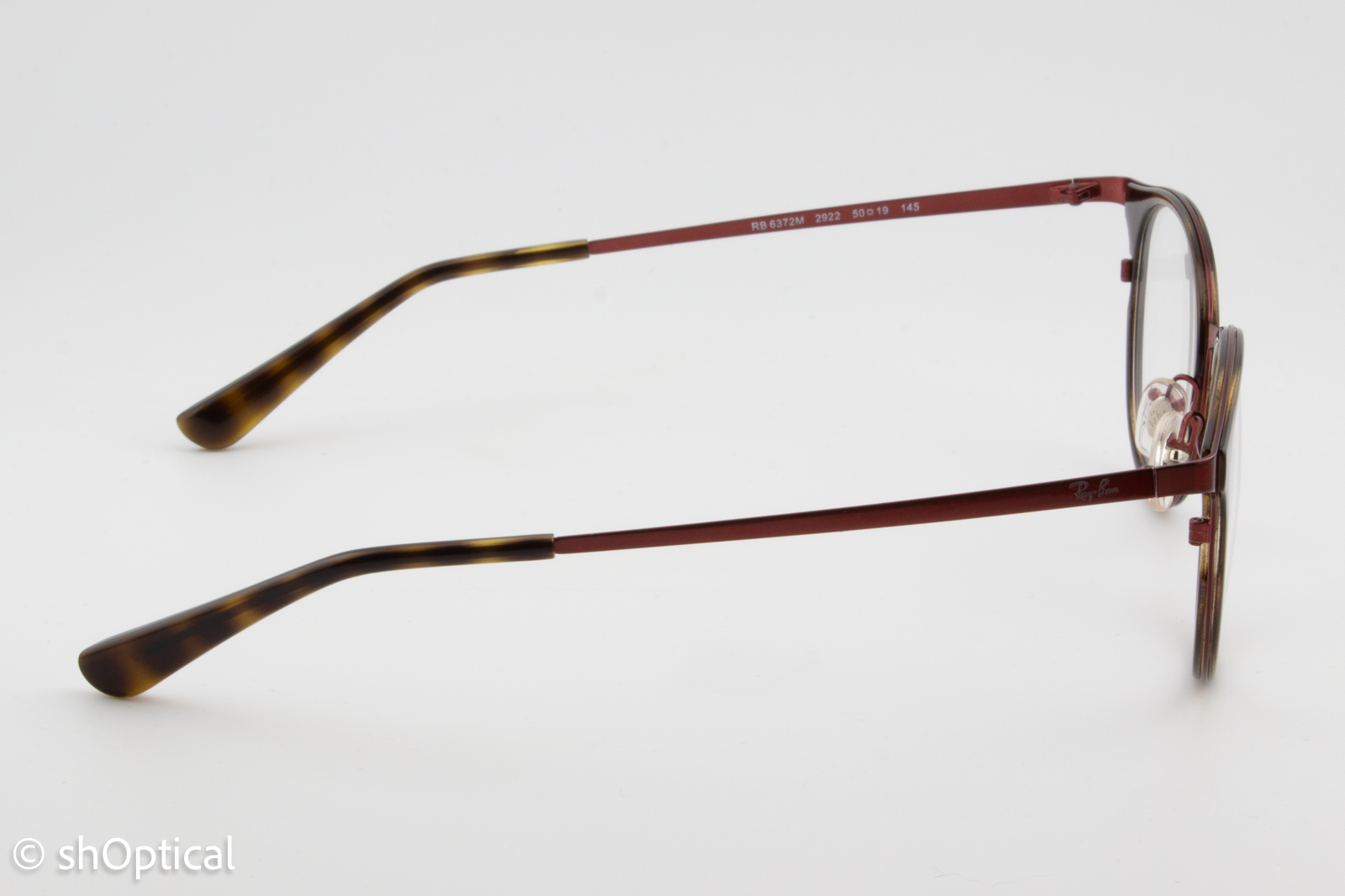 Rayban RB6372M  Female Oval Glasses Frame Havana/Bordeaux 50mm