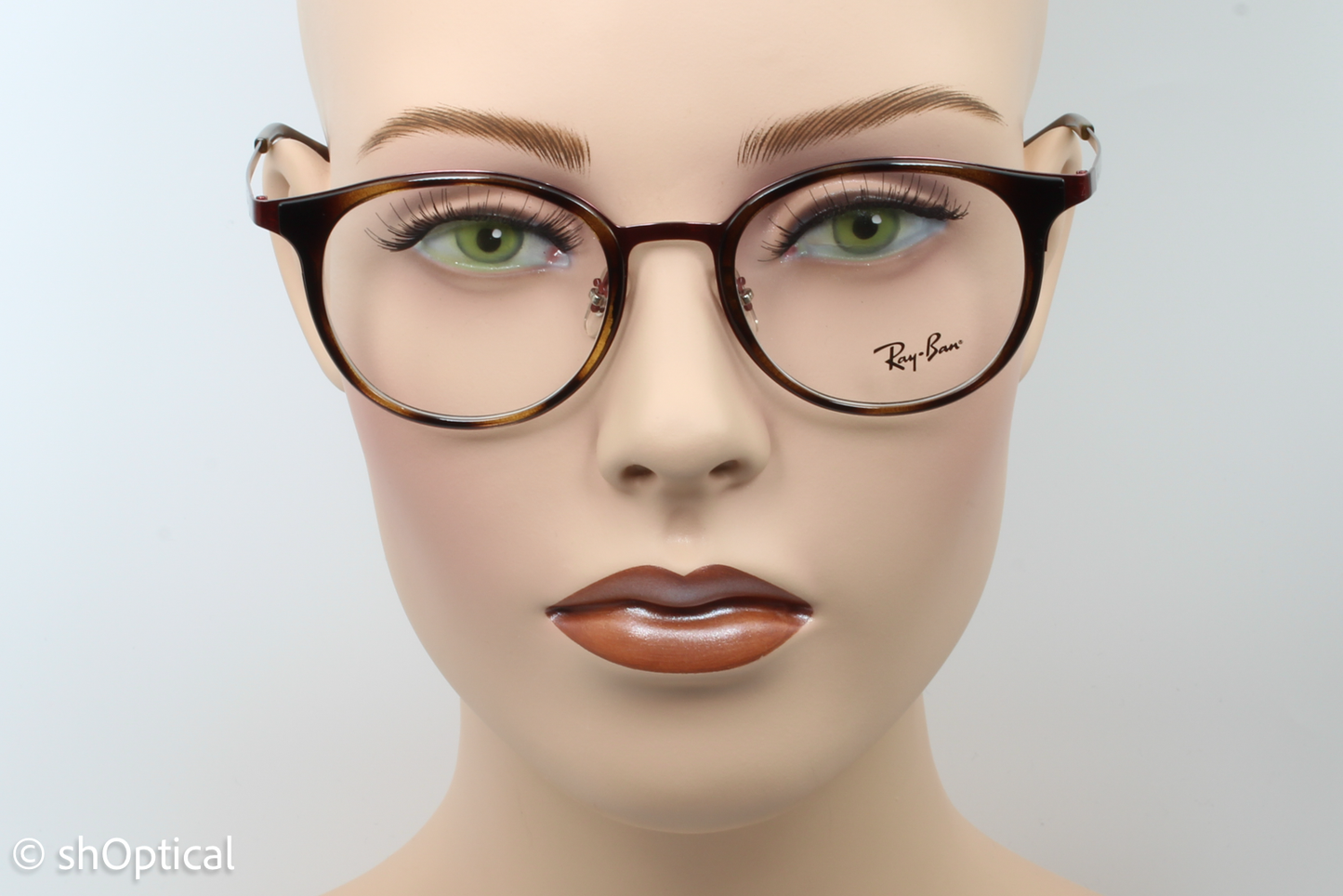 Rayban RB6372M  Female Oval Glasses Frame Havana/Bordeaux 50mm