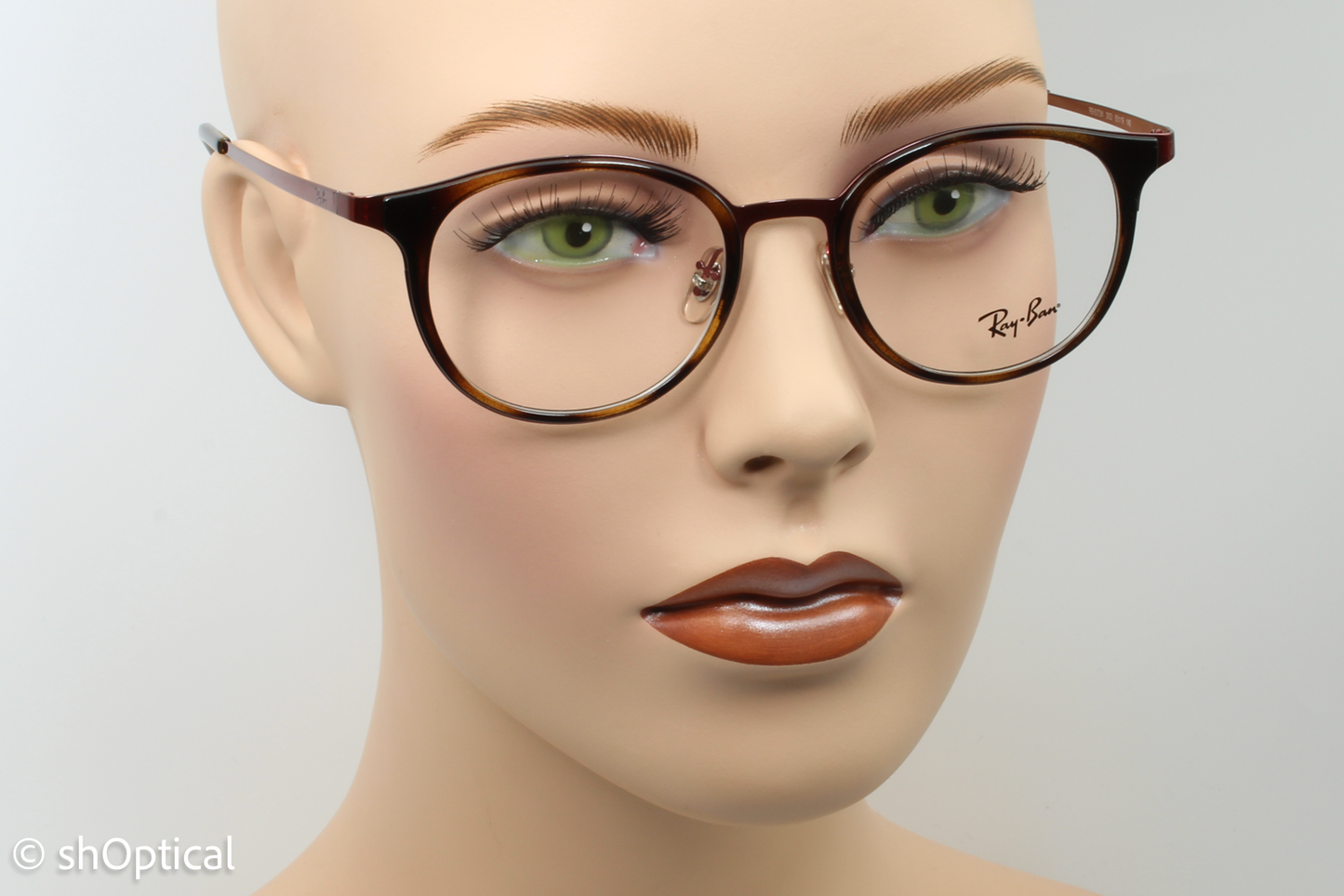 Rayban RB6372M  Female Oval Glasses Frame Havana/Bordeaux 50mm