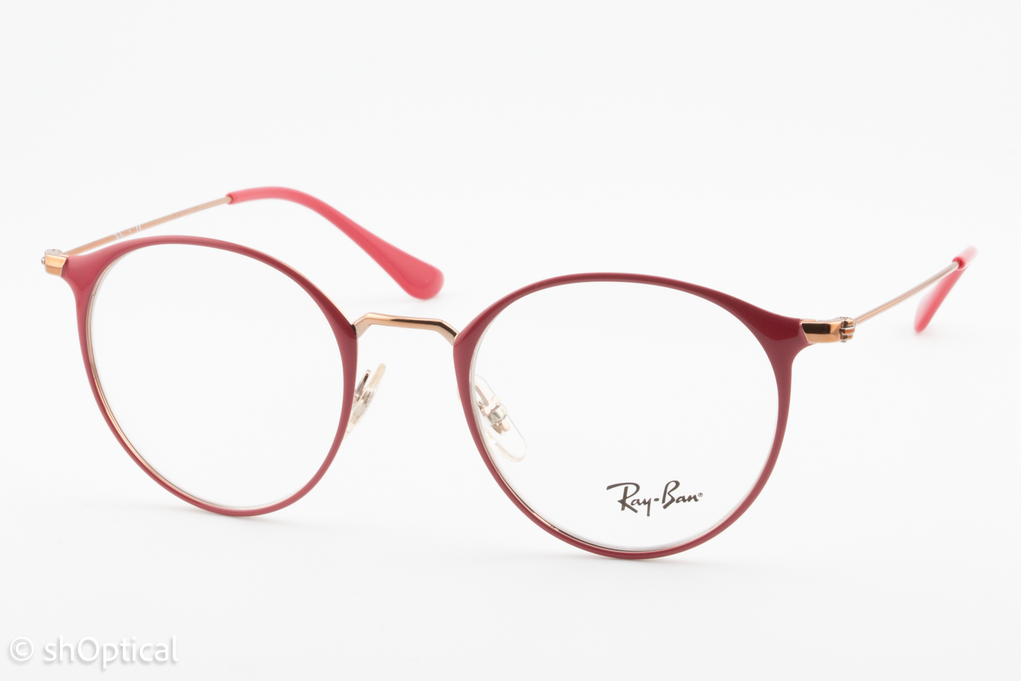 Rayban RB6378  Unisex Round Glasses Frame Red 49mm