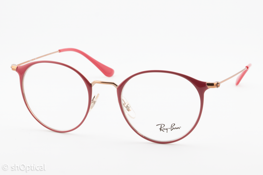 Rayban RB6378  Unisex Round Glasses Frame Red 49mm