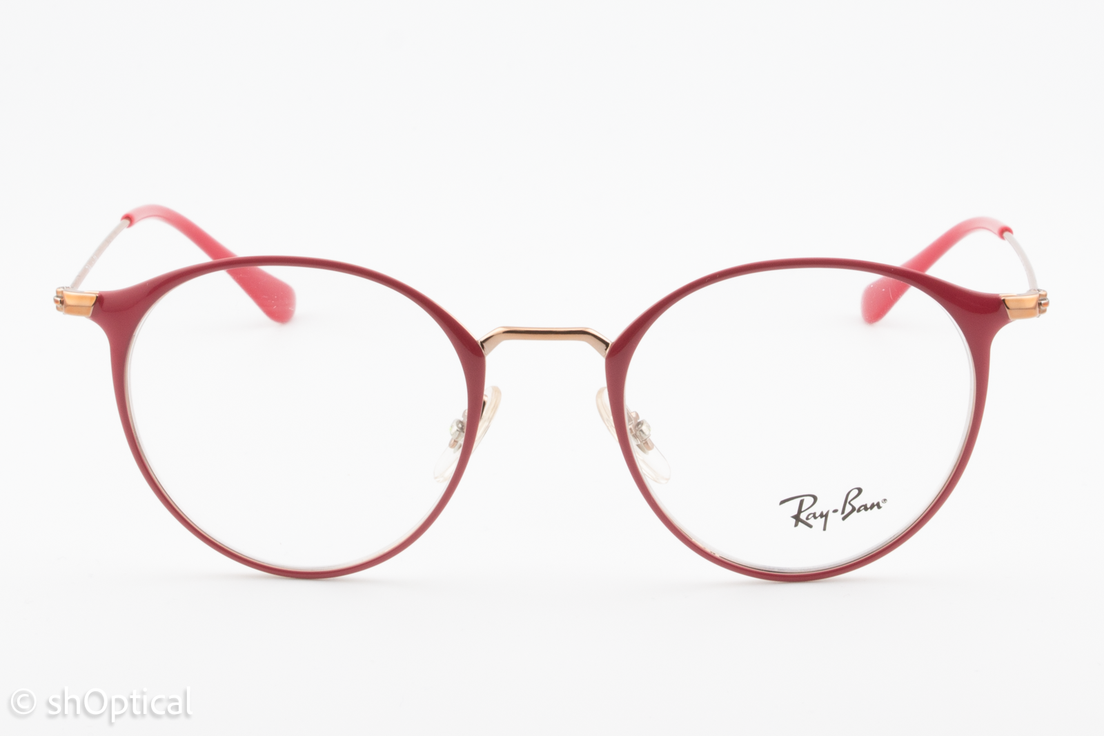 Rayban RB6378  Unisex Round Glasses Frame Red 49mm