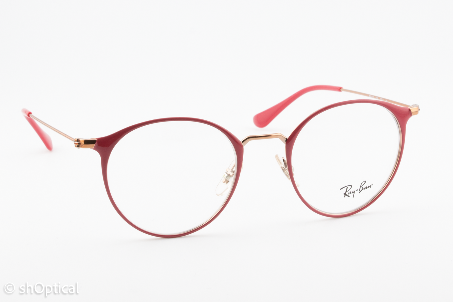 Rayban RB6378  Unisex Round Glasses Frame Red 49mm