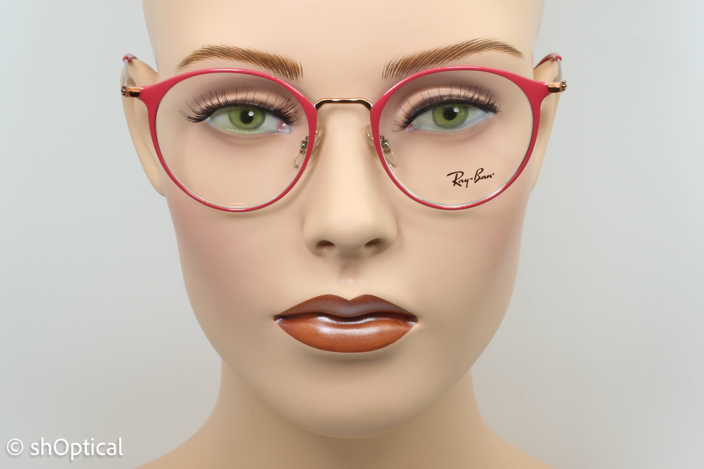 Rayban RB6378  Unisex Round Glasses Frame Red 49mm