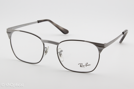 Rayban RB6386  Male Square Glasses Frame Gunmetal 51mm
