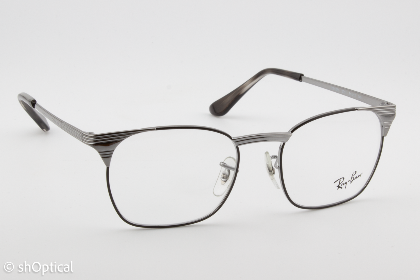 Rayban RB6386  Male Square Glasses Frame Gunmetal 51mm