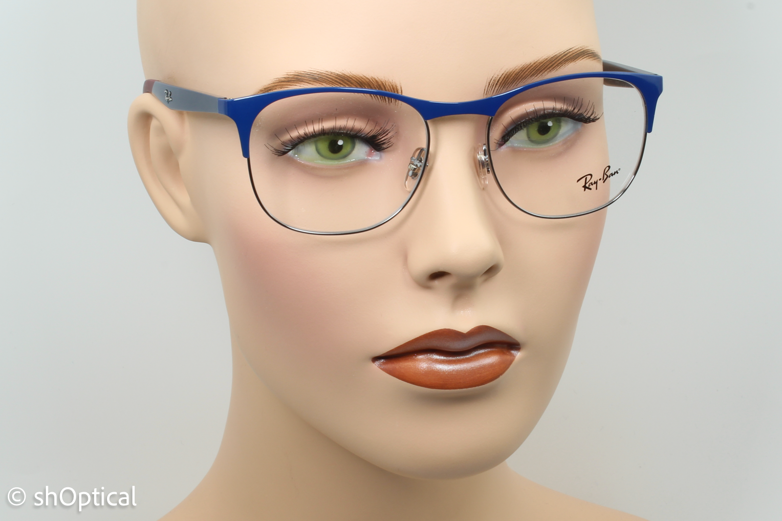 Rayban RB6412  Unisex Square Glasses Frame Blue 52mm