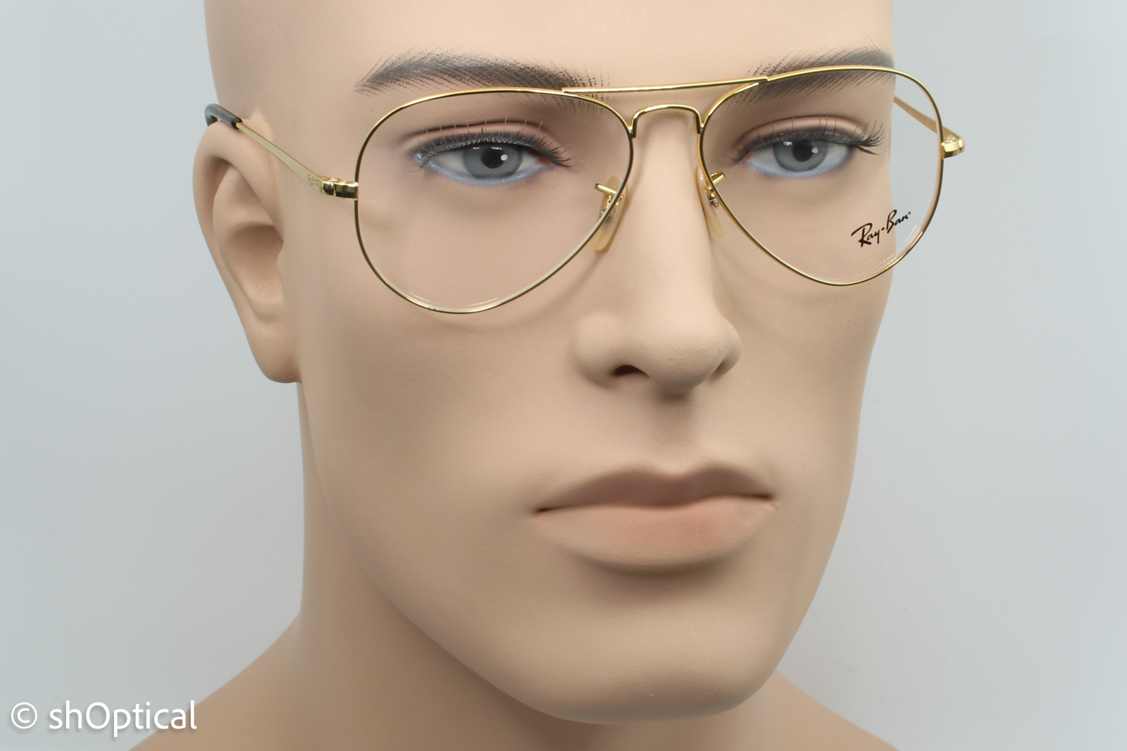 Rayban RB6489  Unisex Aviator Glasses Frame Gold 55mm