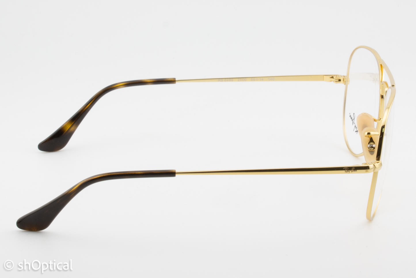 Rayban RB6489  Unisex Aviator Glasses Frame Gold 55mm