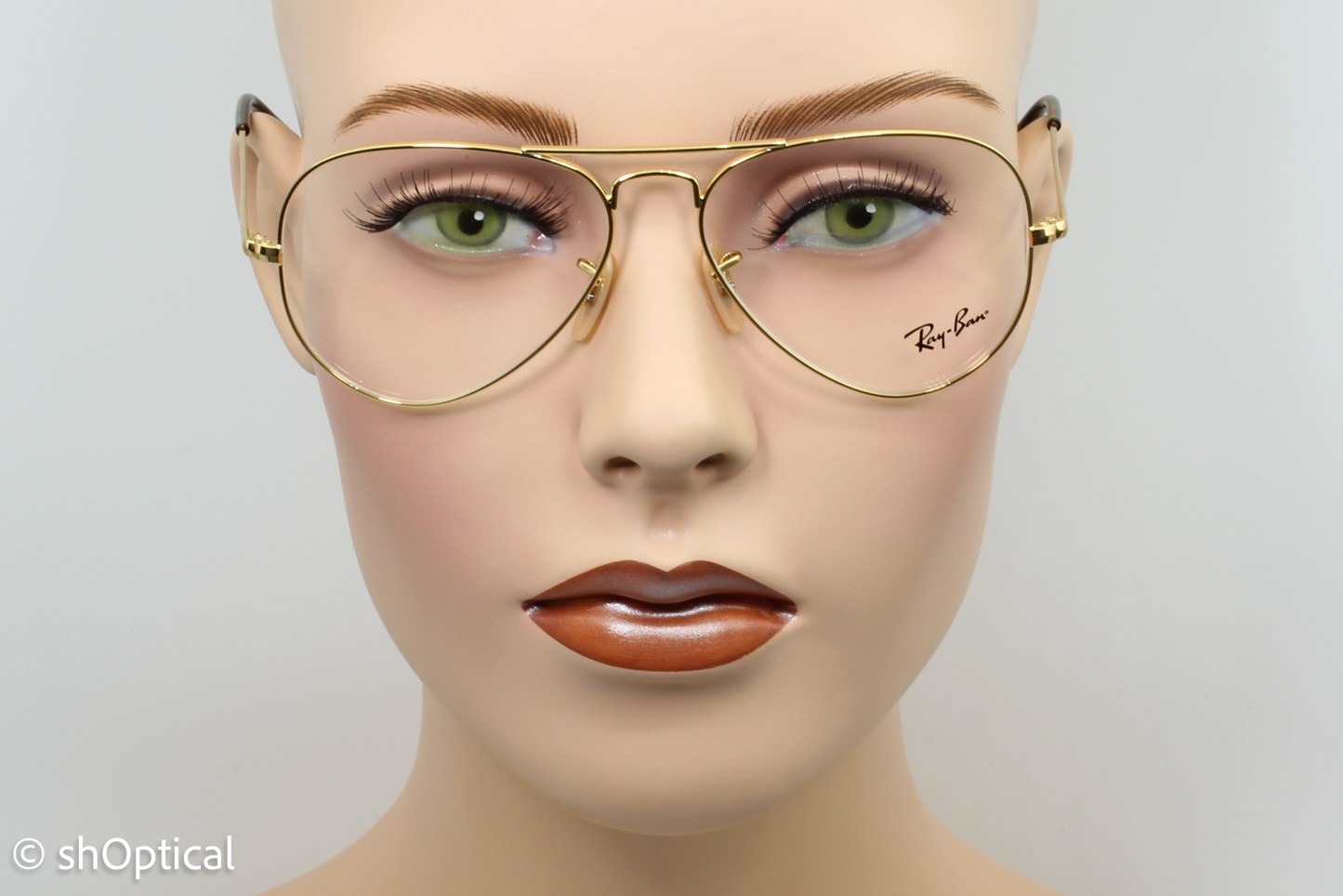 Rayban RB6489  Unisex Aviator Glasses Frame Gold 55mm