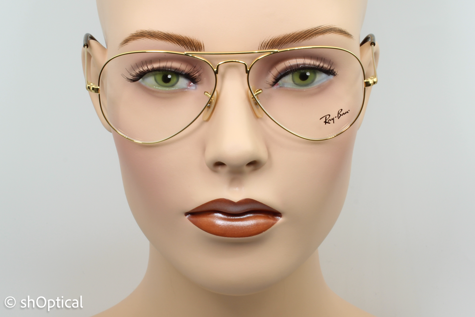 Rayban RB6489  Unisex Aviator Glasses Frame Gold 55mm