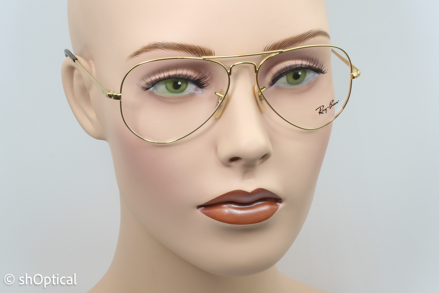 Rayban RB6489  Unisex Aviator Glasses Frame Gold 55mm