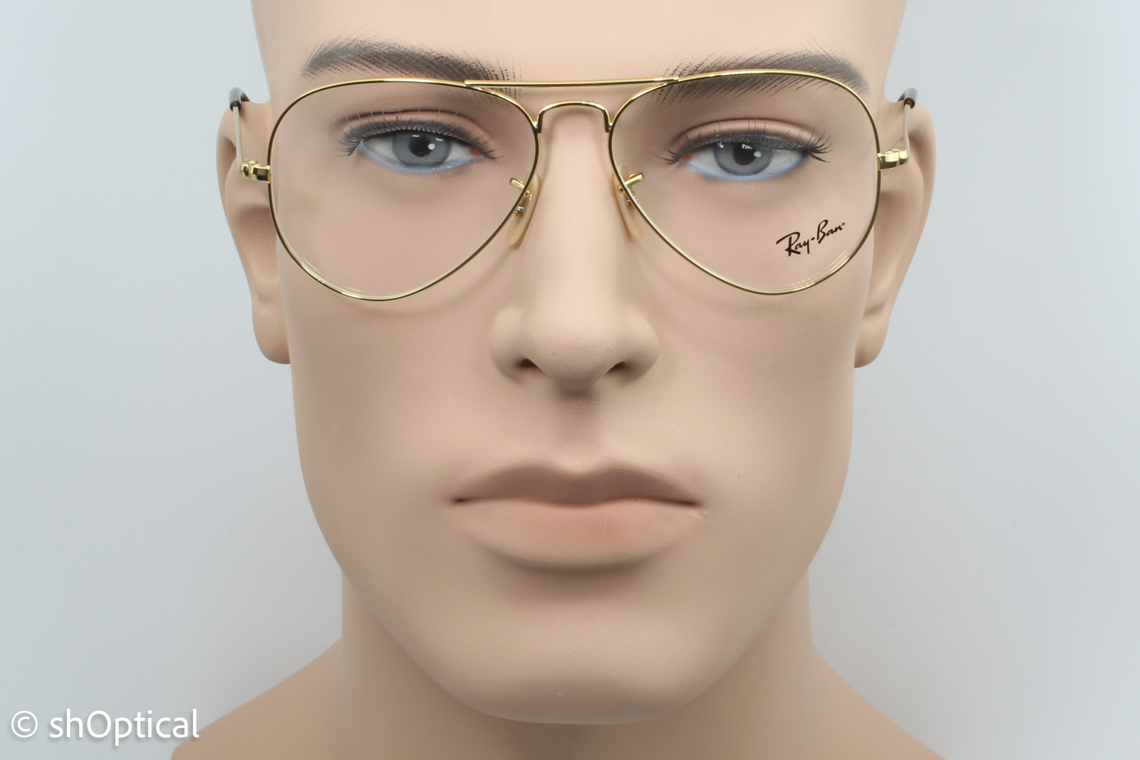 Rayban RB6489  Unisex Aviator Glasses Frame Gold 55mm