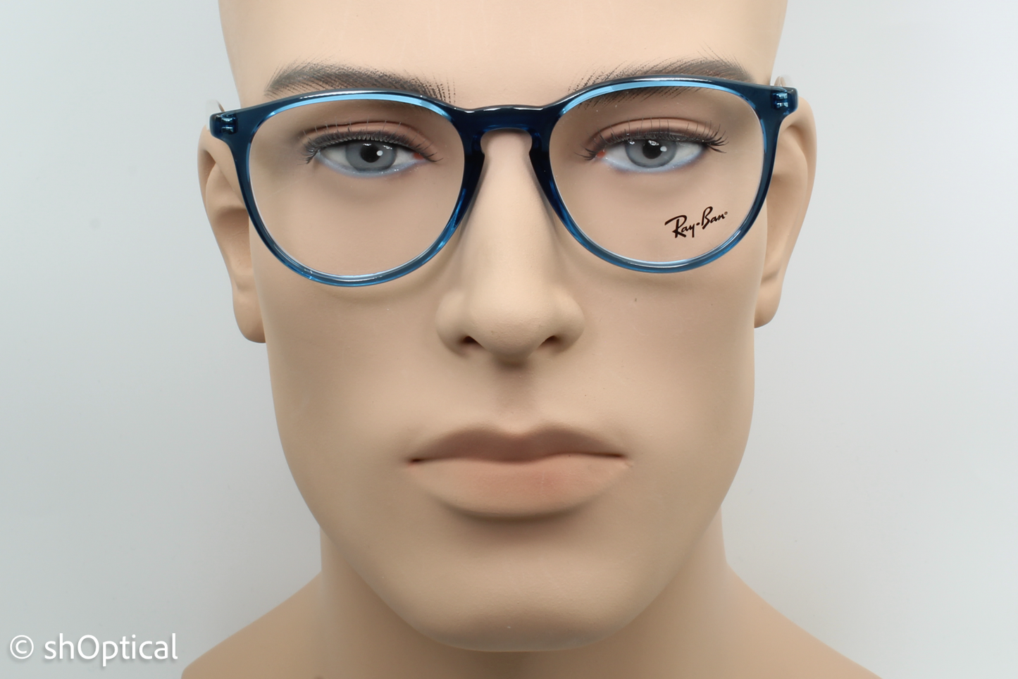 Rayban RB7046  Female Round Glasses Frame Transparent Blue 51mm