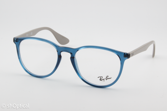 Rayban RB7046  Female Round Glasses Frame Transparent Blue 51mm