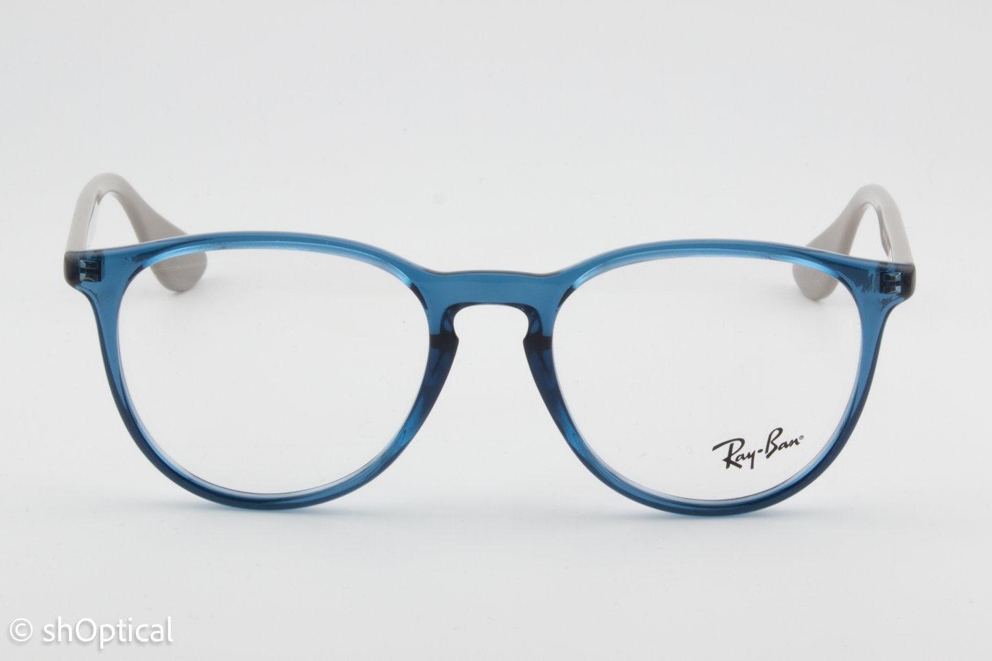 Rayban RB7046  Female Round Glasses Frame Transparent Blue 51mm