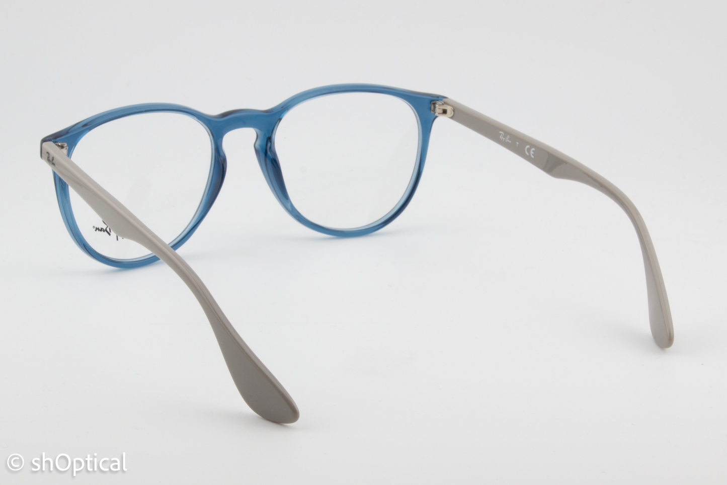 Rayban RB7046  Female Round Glasses Frame Transparent Blue 51mm