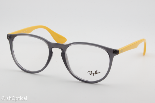 Rayban RB7046  Unisex Round Glasses Frame Opal Grey 51mm