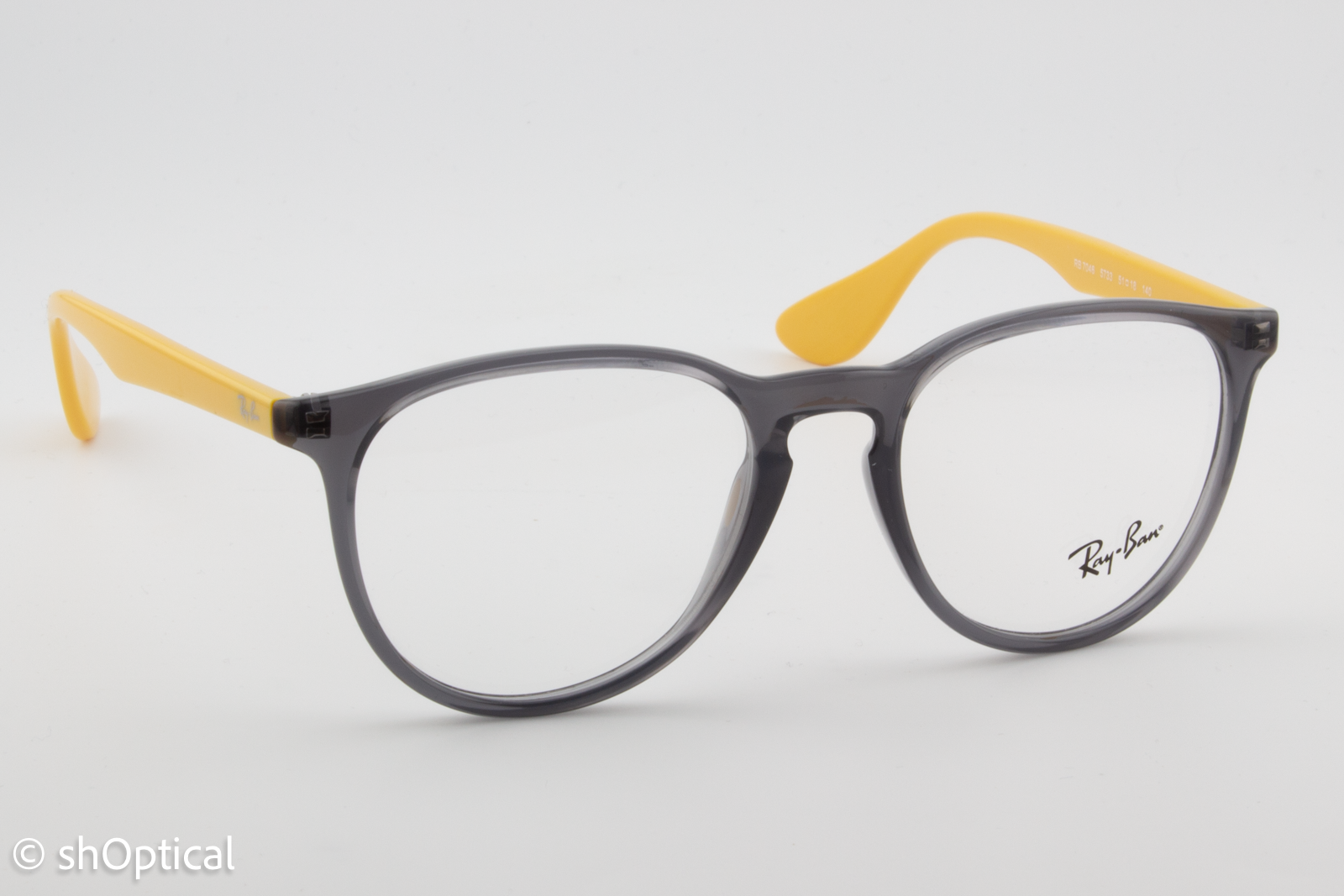 Rayban RB7046  Unisex Round Glasses Frame Opal Grey 51mm