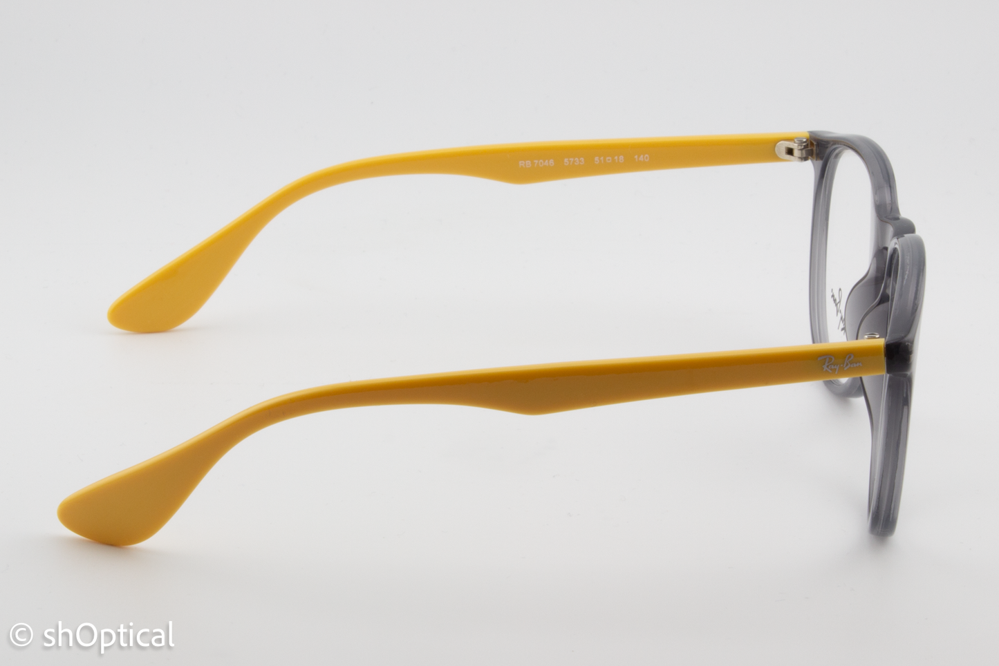 Rayban RB7046  Unisex Round Glasses Frame Opal Grey 51mm