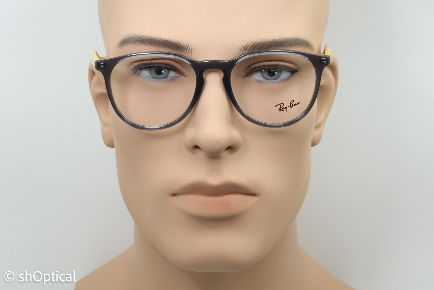 Rayban RB7046  Unisex Round Glasses Frame Opal Grey 51mm