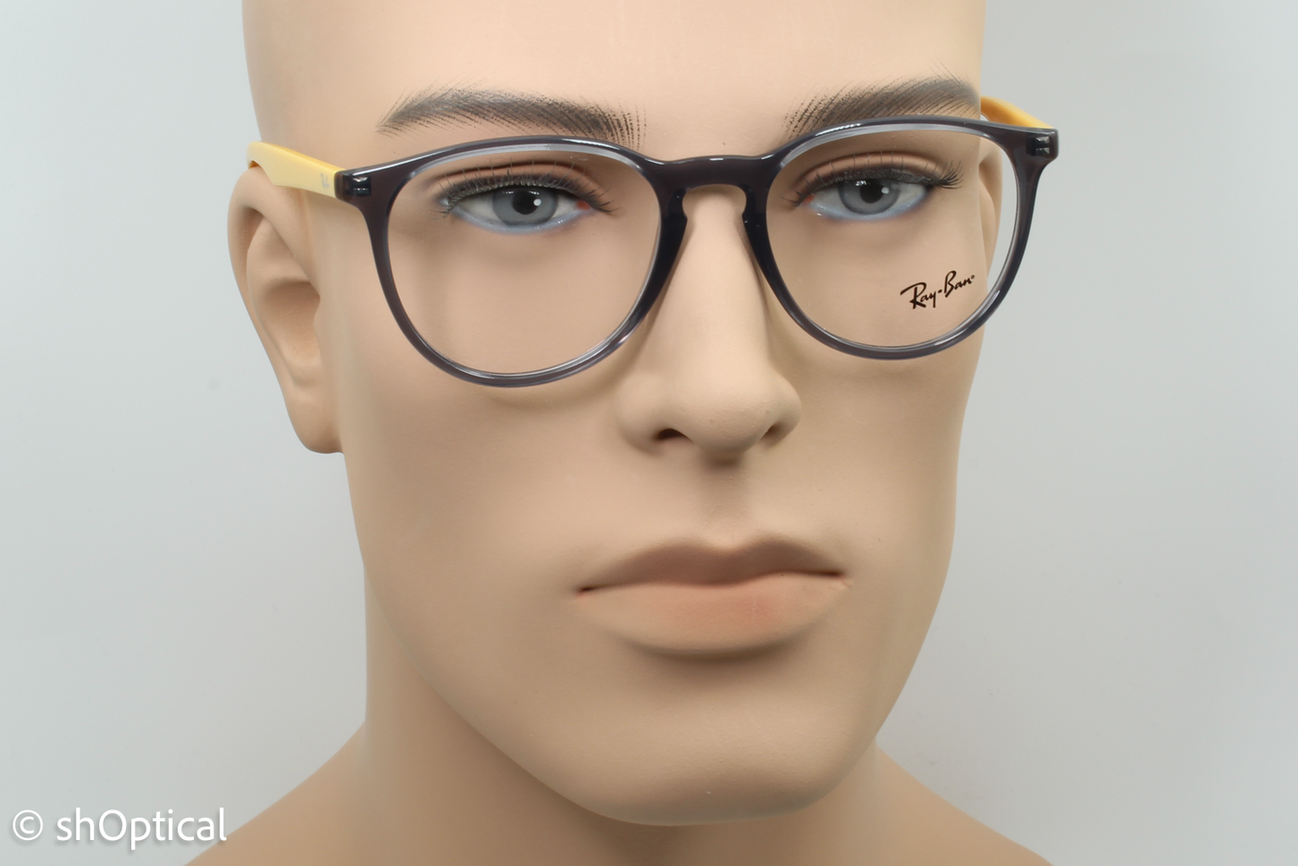 Rayban RB7046  Unisex Round Glasses Frame Opal Grey 51mm