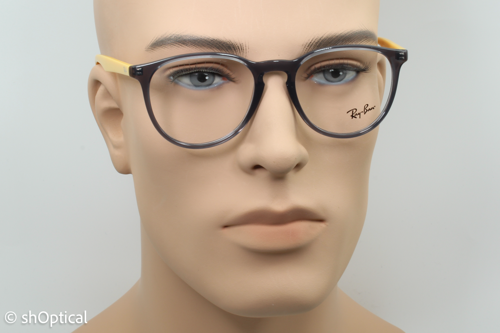 Rayban RB7046  Unisex Round Glasses Frame Opal Grey 51mm