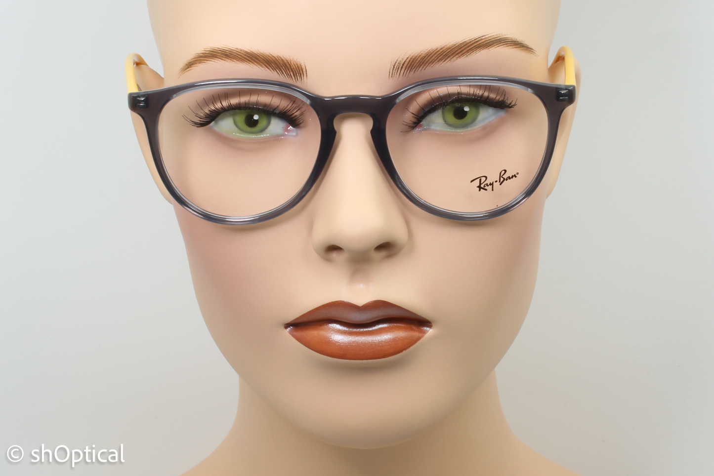 Rayban RB7046  Unisex Round Glasses Frame Opal Grey 51mm