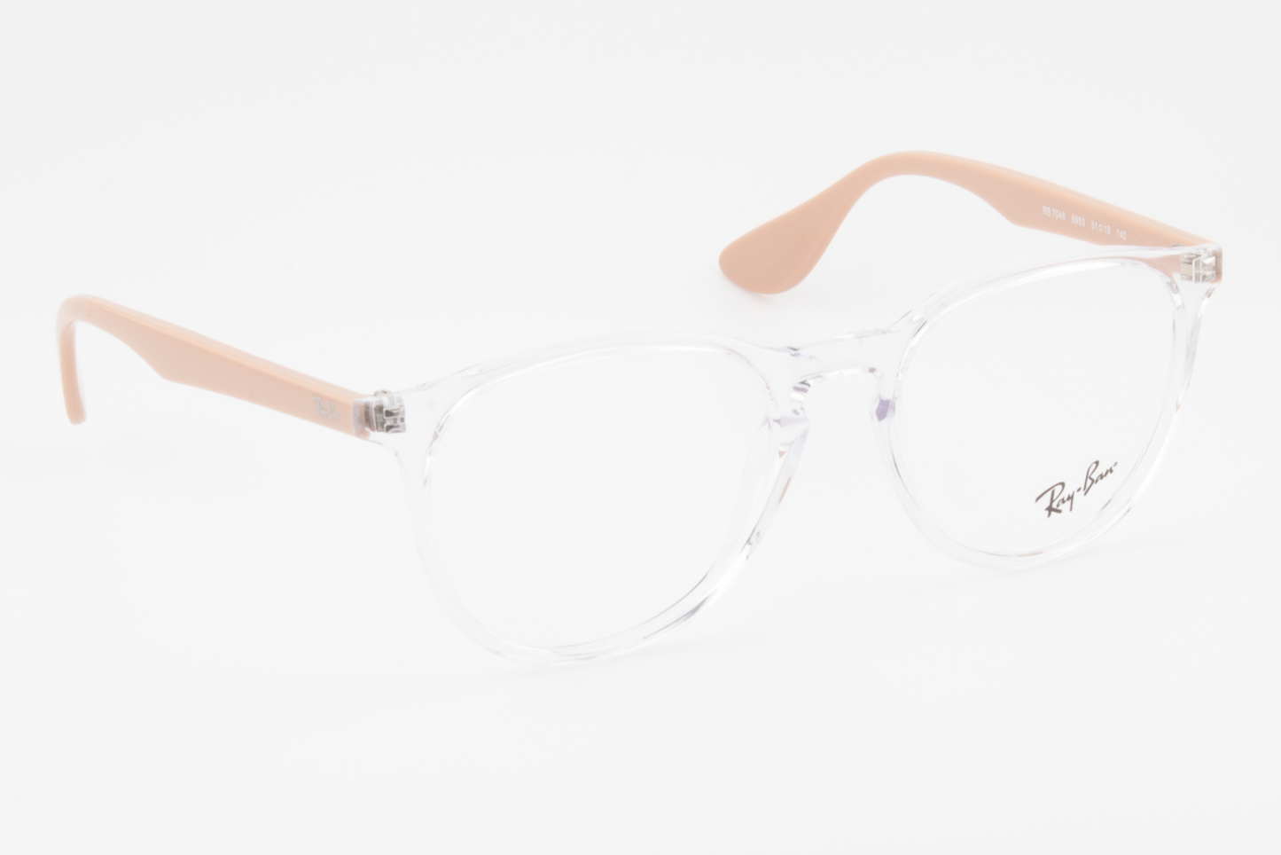 Rayban RB7046 Erika  Unisex Round Glasses Frame Polished Transparent 51mm