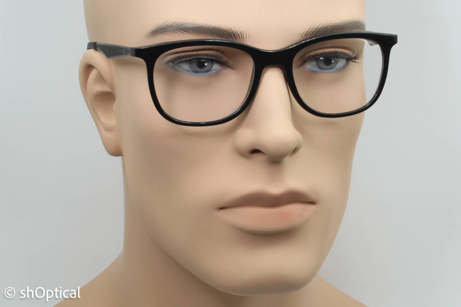 Rayban RB7078  Unisex Square Glasses Frame Shiny Black 51mm