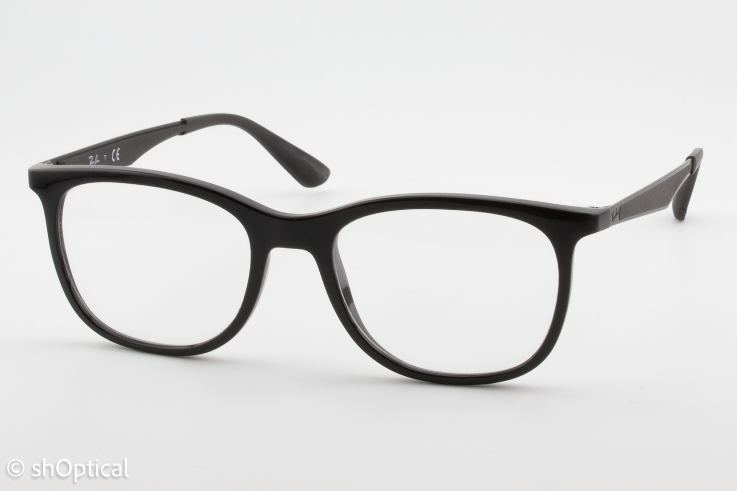 Rayban RB7078  Unisex Square Glasses Frame Shiny Black 51mm