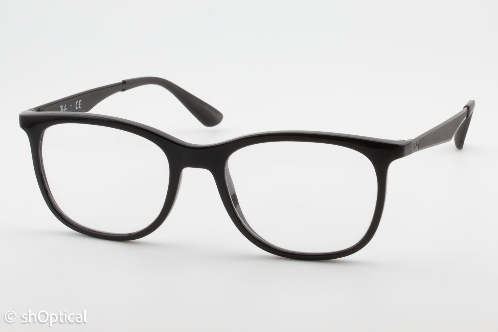 Rayban RB7078  Unisex Square Glasses Frame Shiny Black 51mm