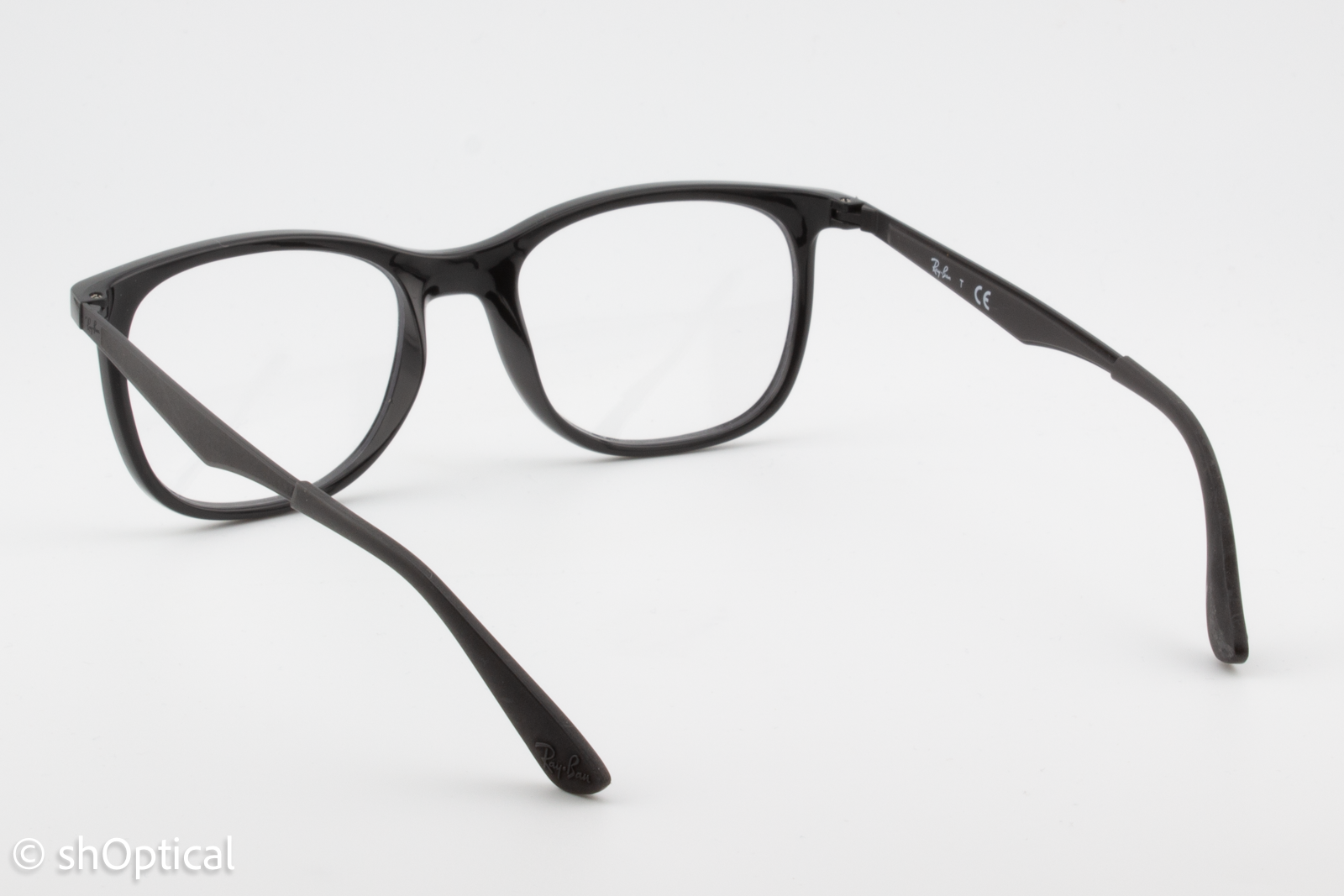 Rayban RB7078  Unisex Square Glasses Frame Shiny Black 51mm