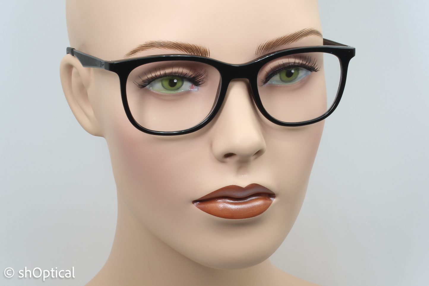 Rayban RB7078  Unisex Square Glasses Frame Shiny Black 51mm