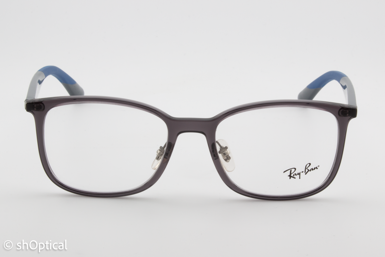 Rayban RB7142  Male Square Glasses Frame Transparent Grey 52mm