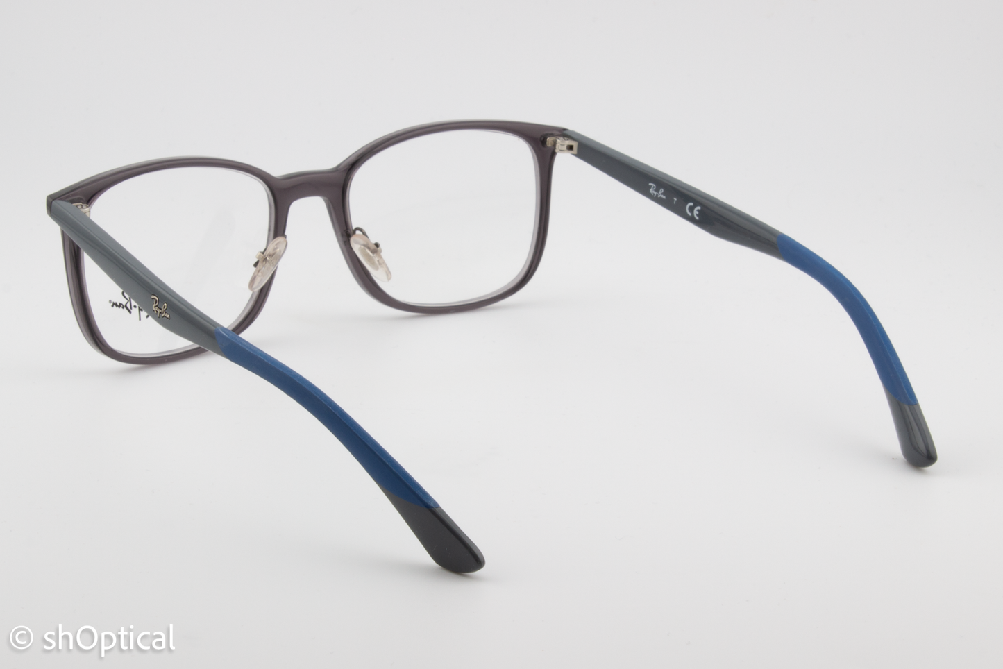 Rayban RB7142  Male Square Glasses Frame Transparent Grey 52mm