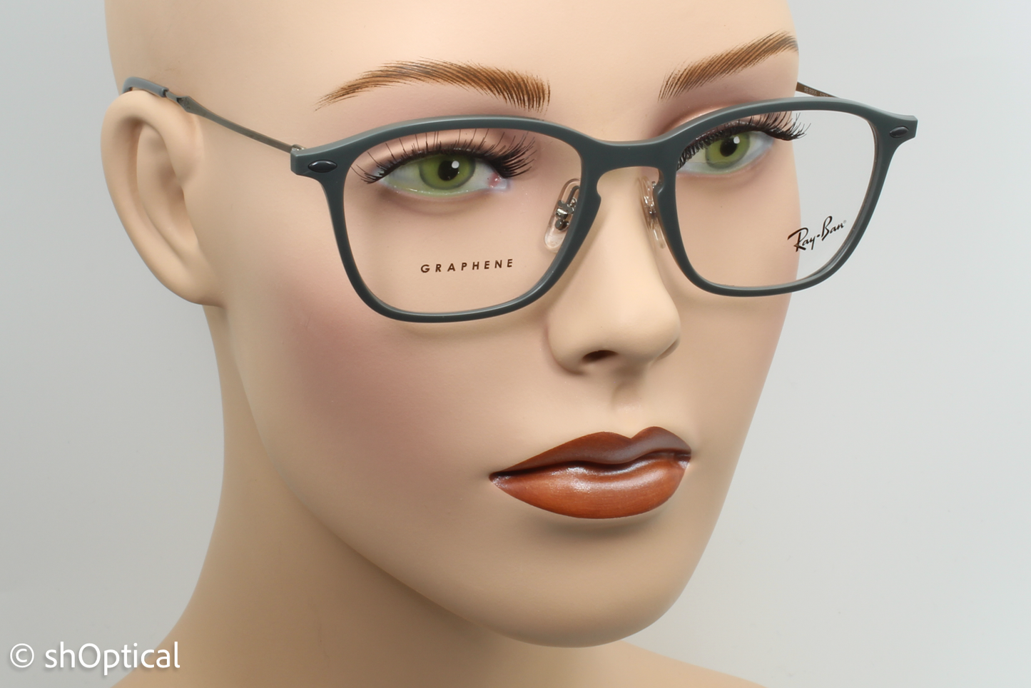 Rayban RB8955  Male Oval Glasses Frame Graphene Dark Grey 51mm